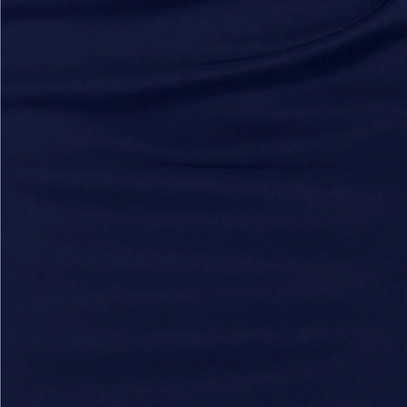 Xscape Blue Off Shoulder Scuba Gown Petite 6P NWT Formal Evening Dress GALA - Picture 4 of 7